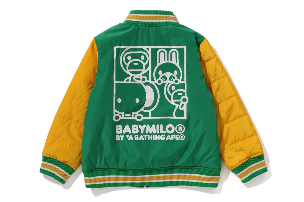 A BATHING APE BAPE BABY MILO スタジャン　ジャケット A BATHING APE® Kids Baby Milo Padded Varsity Jacket | Bape