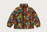 MILO MULTI DINOSAURS PATTERN ZIP HOODIE PADDED JACKET