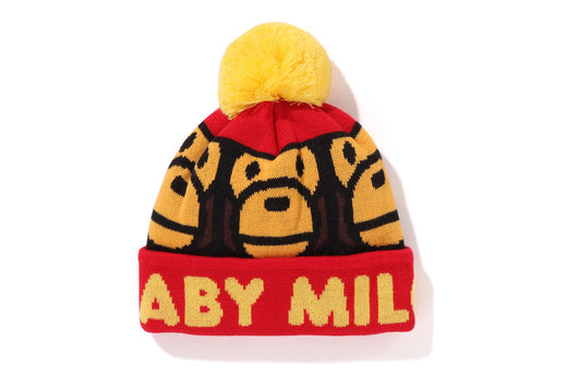 SQUARE MILO POM POM KNIT CAP