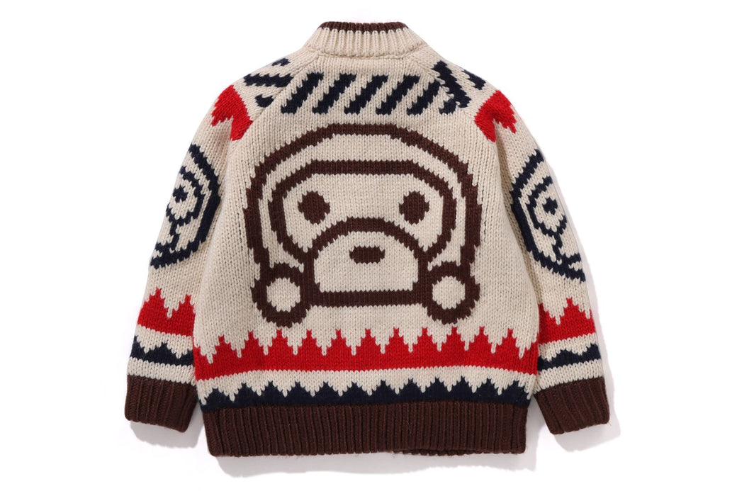 BABY MILO WOOL MIX COWICHAN CARDIGAN | bape.com
