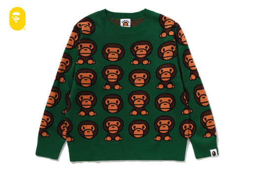 BABY MILO PATTERN KNIT SWEATER
