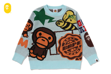 BAPE MILO ASSORTED KNIT SWEATER