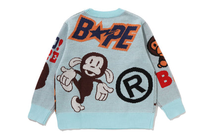 BAPE MILO ASSORTED KNIT SWEATER