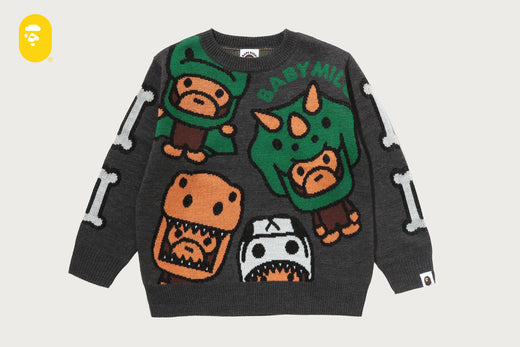 BABY MILO DINOSAURS KNIT SWEATER
