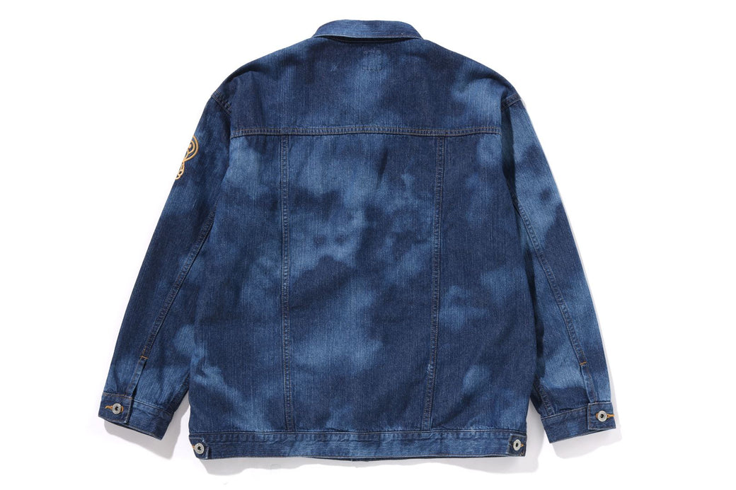 MILO HIGH TONE BLEACH LOOSE FIT 10OZ DENIM JACKET | bape.com