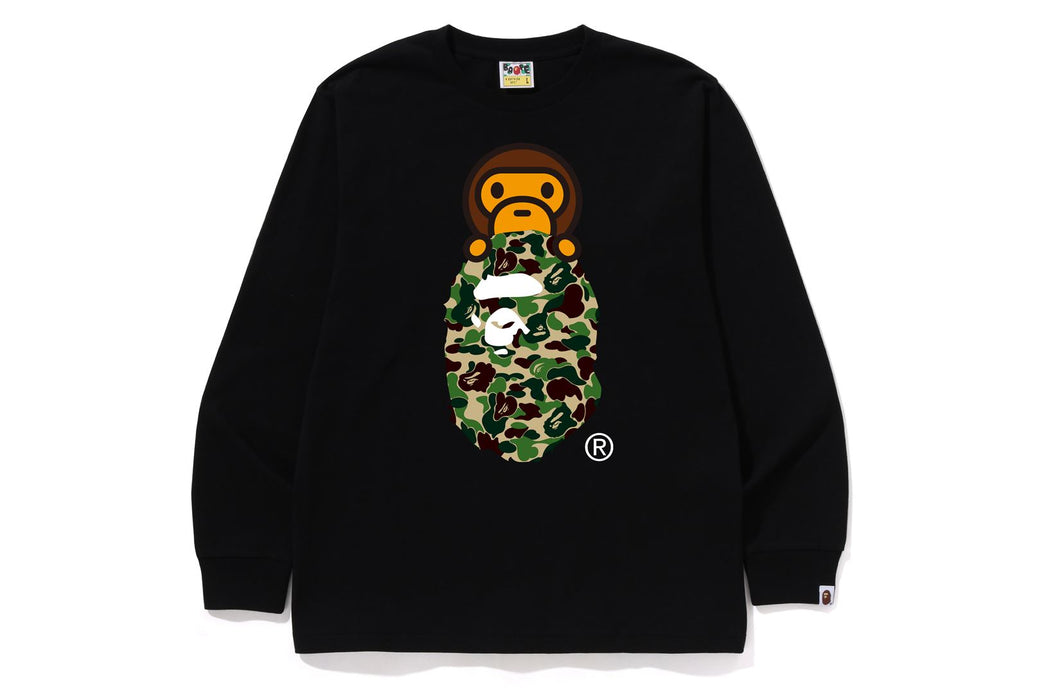 ABC CAMO MILO ON APE HEAD LS TEE | bape.com