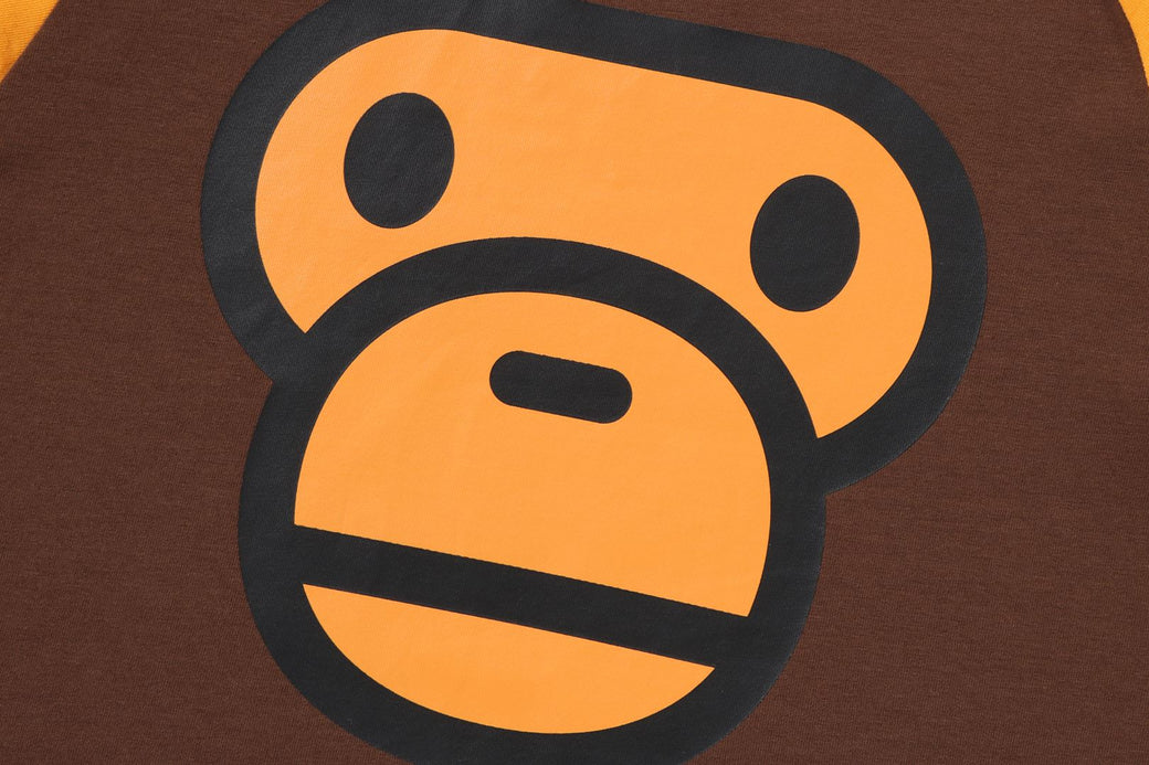 A BATHING APE RAGLAN LS TEE ブラウン BY BATHING APE RAGLAN LS TEE | bape.com