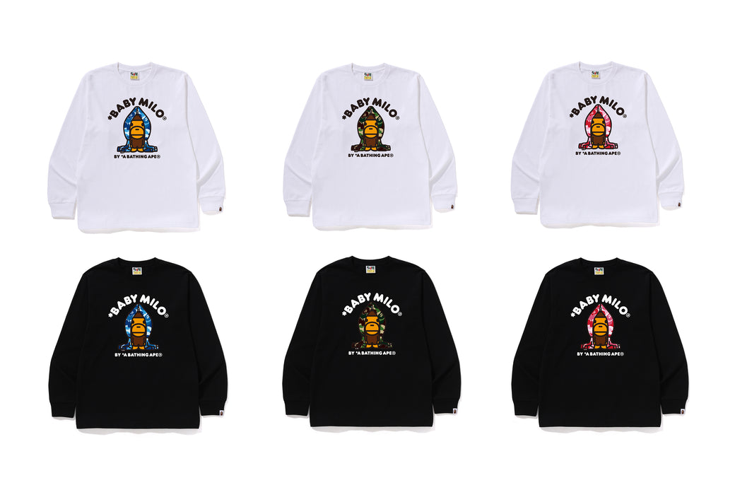 ABC CAMO MILO HOODIE LS TEE | bape.com