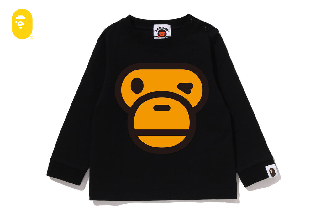 WINKING MILO FACE LS TEE | bape.com