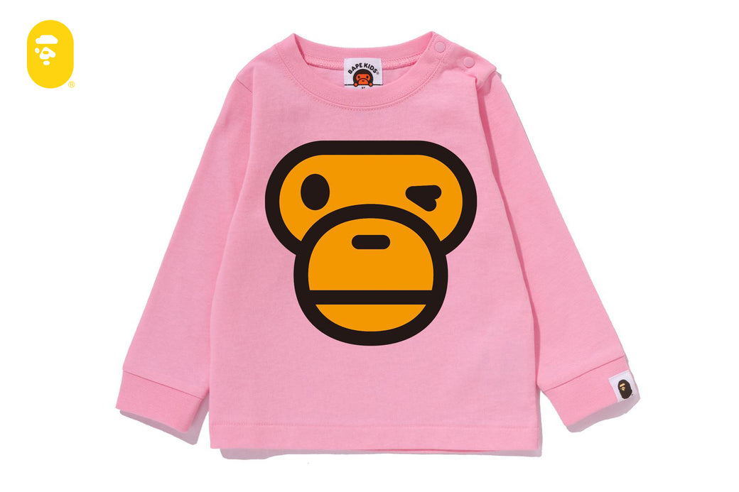 WINKING MILO FACE LS TEE | bape.com