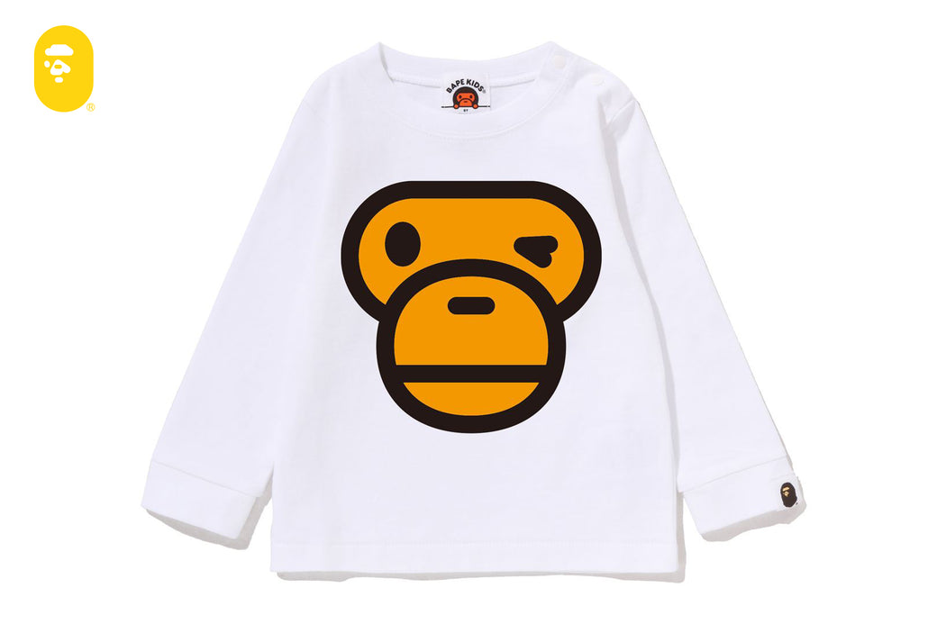 WINKING MILO FACE LS TEE | bape.com