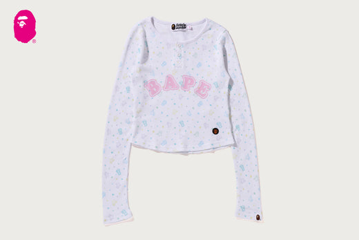 LISA MILO STA PATTERN WAFFLE SLIM FIT LS TEE