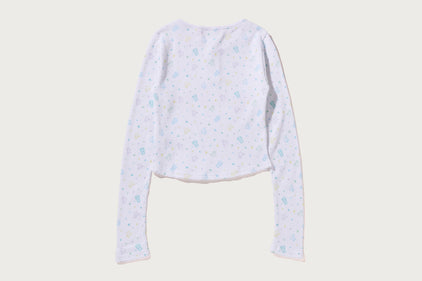 LISA MILO STA PATTERN WAFFLE SLIM FIT LS TEE