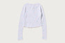LISA MILO STA PATTERN WAFFLE SLIM FIT LS TEE