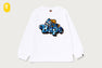 ABC CAMO SHARK MILO ON BAPE LS TEE