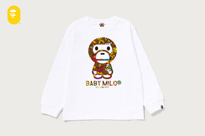 MILO MULTI DINOSAURS PATTERN BABY MILO LS TEE