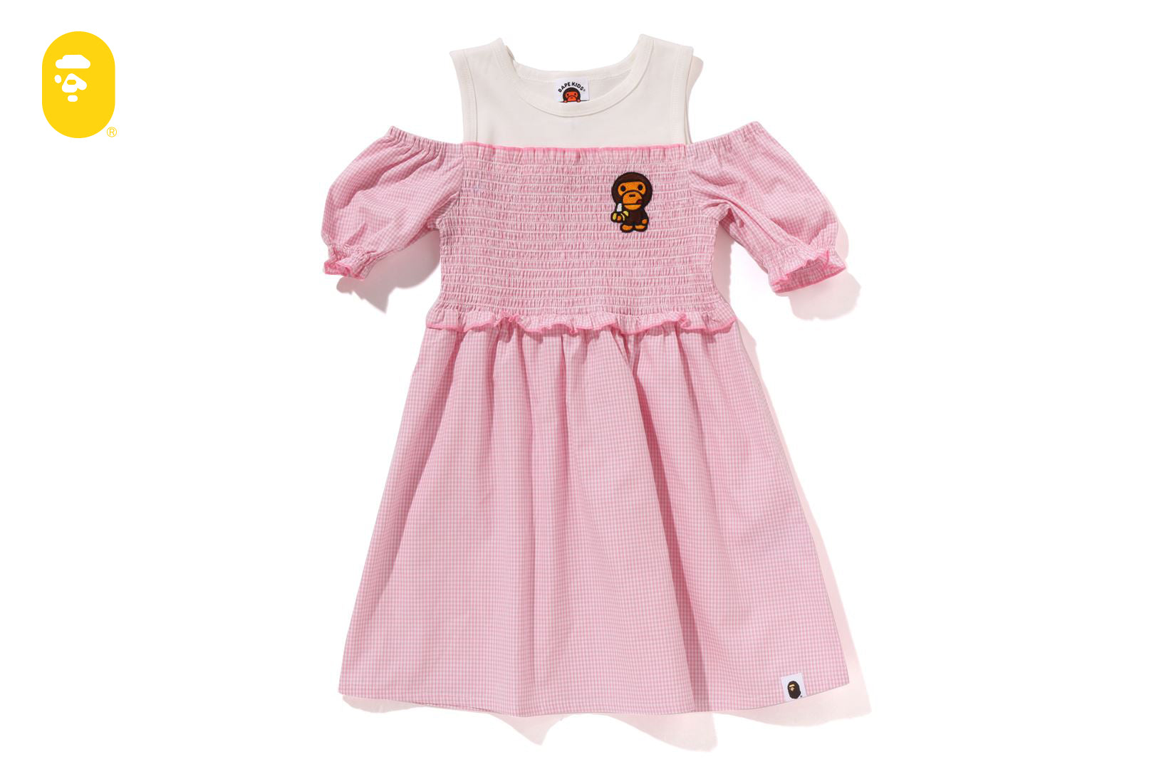 GINGHAM CHECK SHIRRING DRESS | bape.com