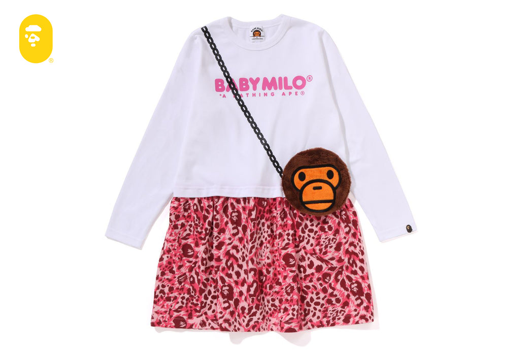 ape デニムスカート　マイロ　baby milo WILD LEOPARD PATTERN MILO POCHETTE DRESS | bape.com