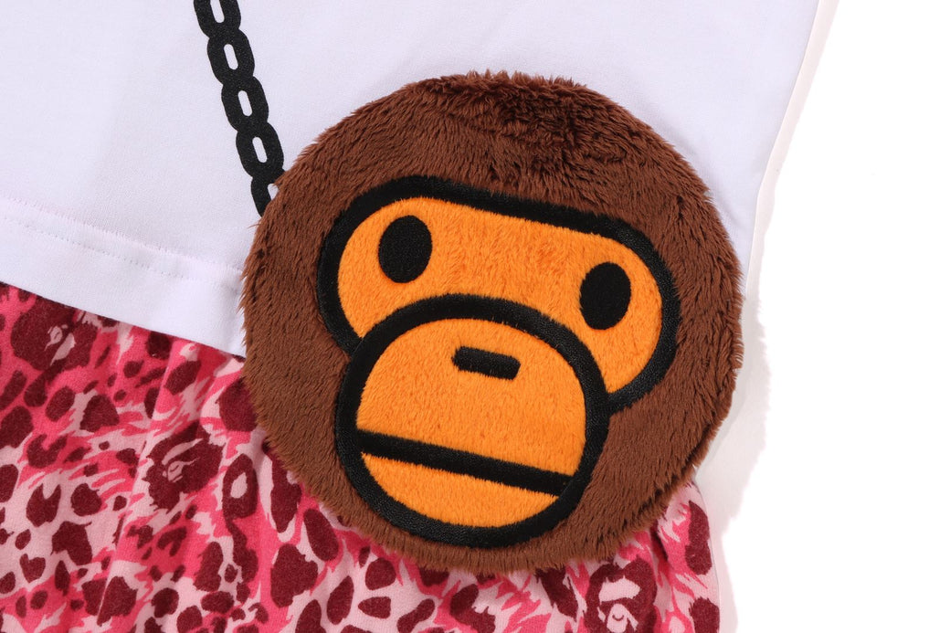 ape デニムスカート　マイロ　baby milo WILD LEOPARD PATTERN MILO POCHETTE DRESS | bape.com