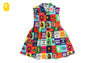 BABY MILO PATCHWORK OPEN COLLAR SHIRT DRESS