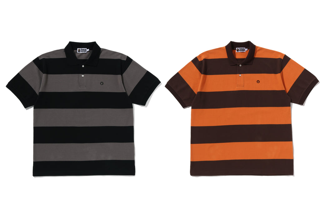 MILO ONE POINT STRIPE RELAXED FIT POLO | bape.com