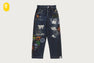 BABY MILO FRIENDS DENIM PRINT SWEAT PANTS
