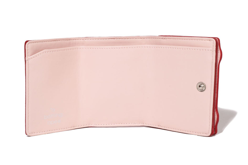 BABY LISA LEATHER WALLETピンクAPE財布 ABC CAMO BABY LISA LEATHER WALLET | bape.com