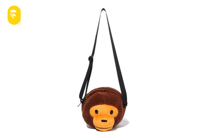 BABY MILO FACE PLUSH DOLL SHOULDER BAG