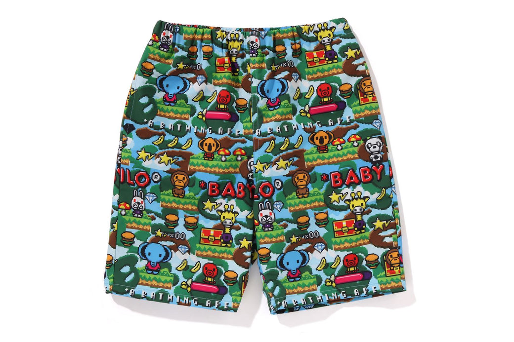 BABY MILO GAME PATTERN PACKABLE SHORTS | bape.com