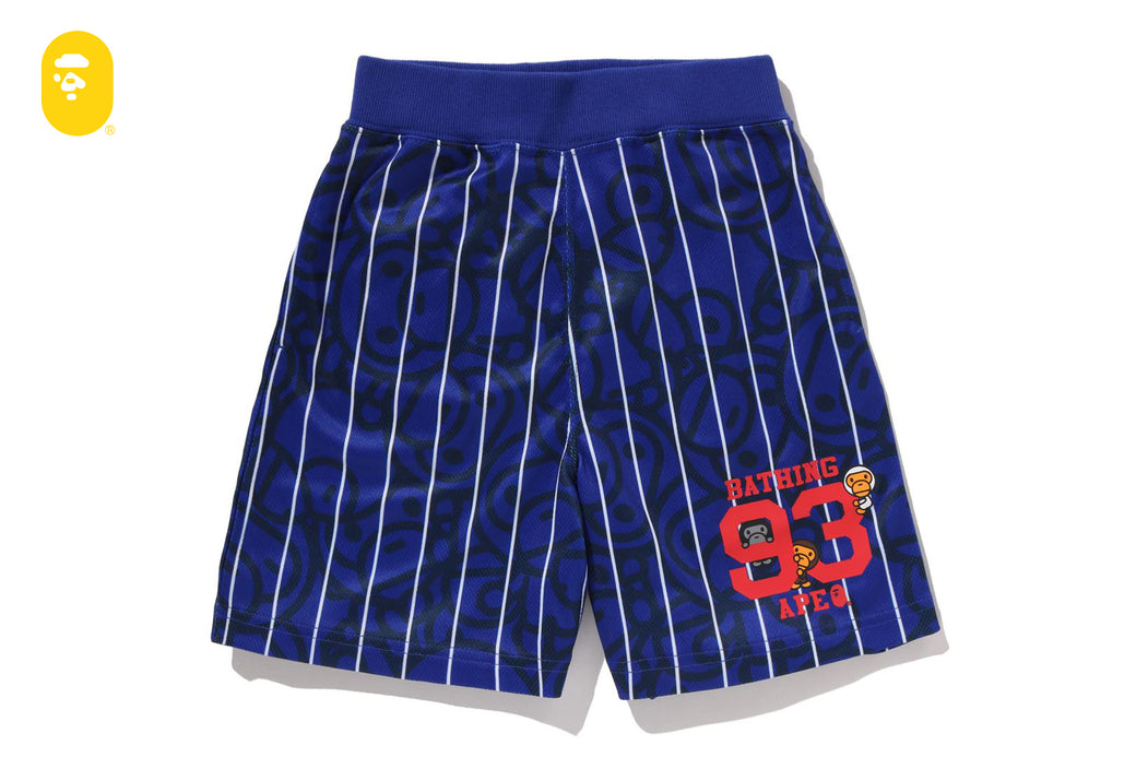 ALL BABY MILO STRIPE MILO BASEBALL SHORTS | bape.com