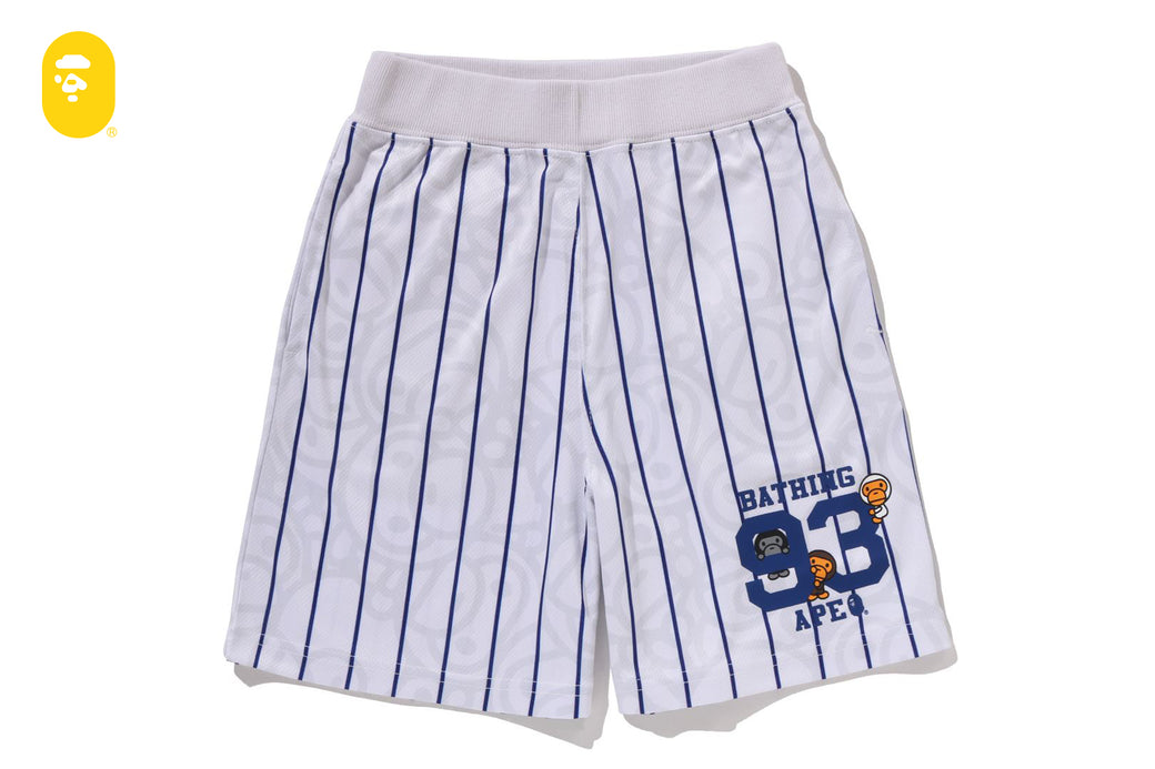 ALL BABY MILO STRIPE MILO BASEBALL SHORTS | bape.com