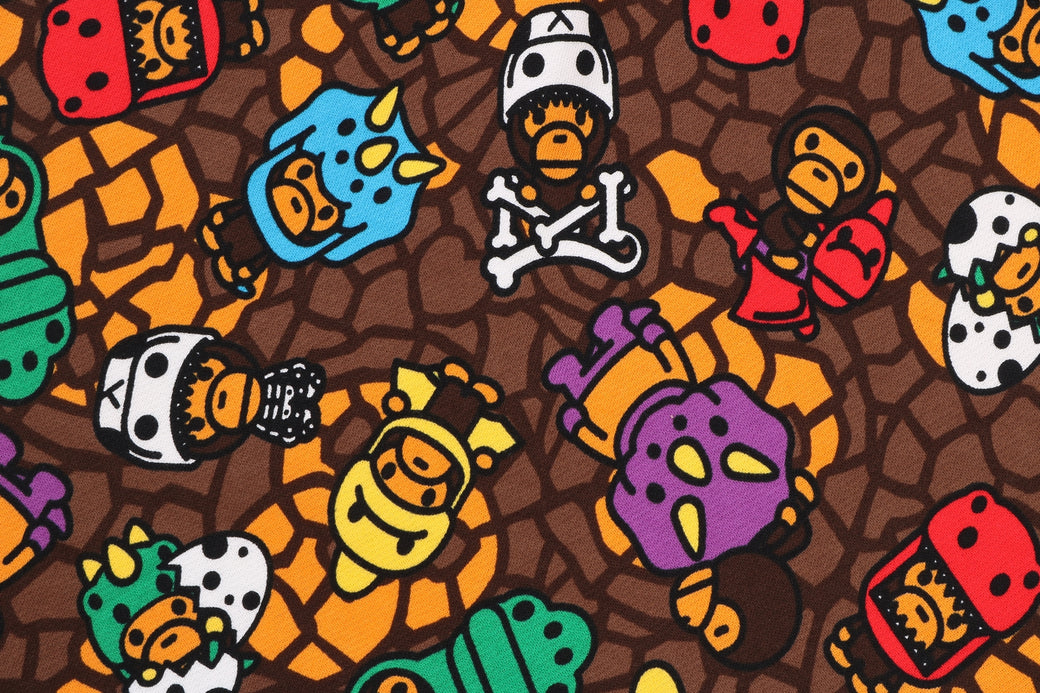 MILO MULTI DINOSAURS PATTERN SAROUEL SWEAT SHORTS | bape.com