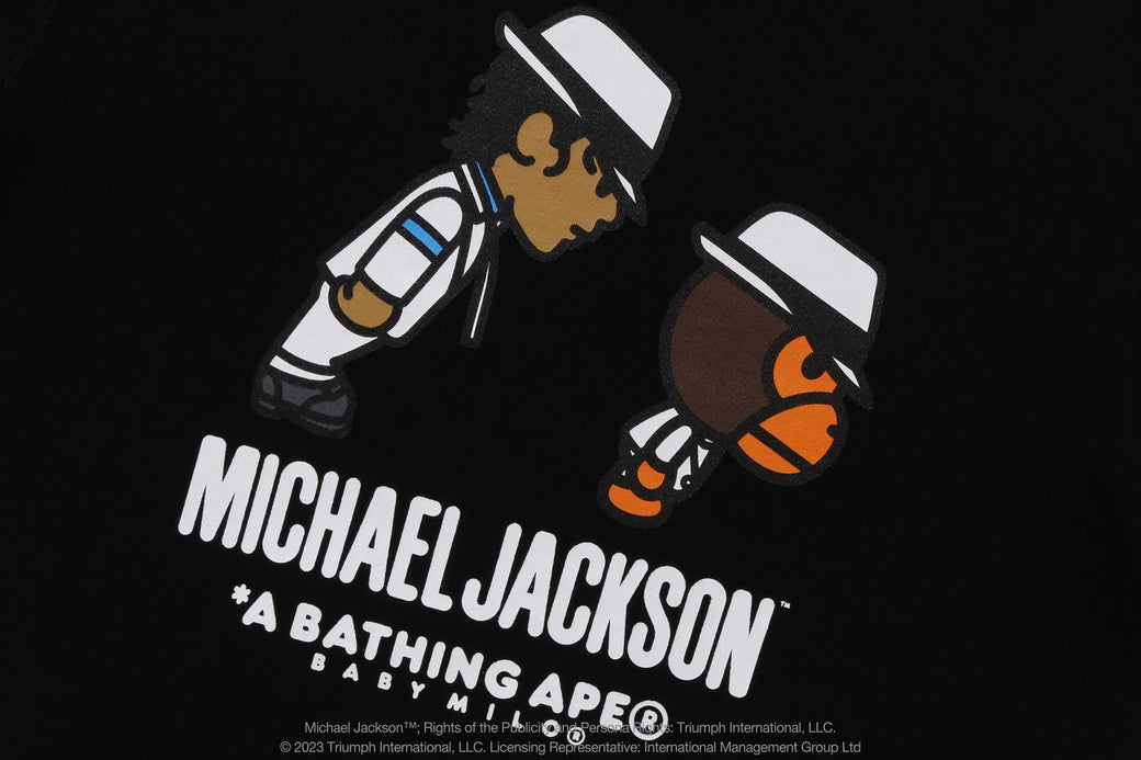 【 BAPE X MICHAEL JACKSON 】BABY MILO CREWNECK