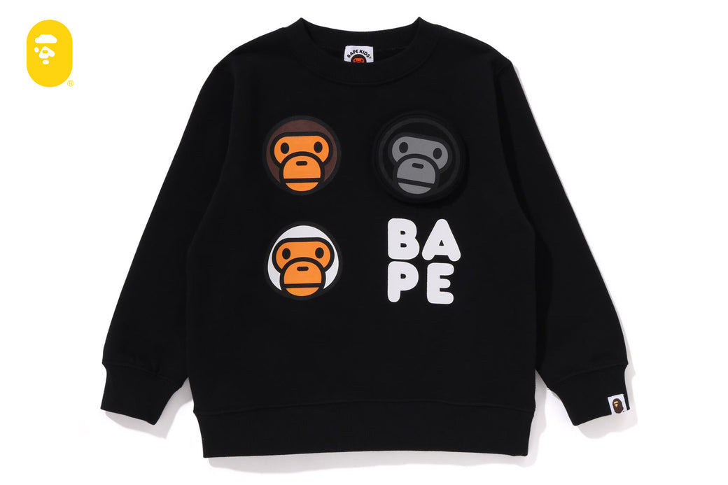 BABY MILO PATCH CREWNECK | bape.com