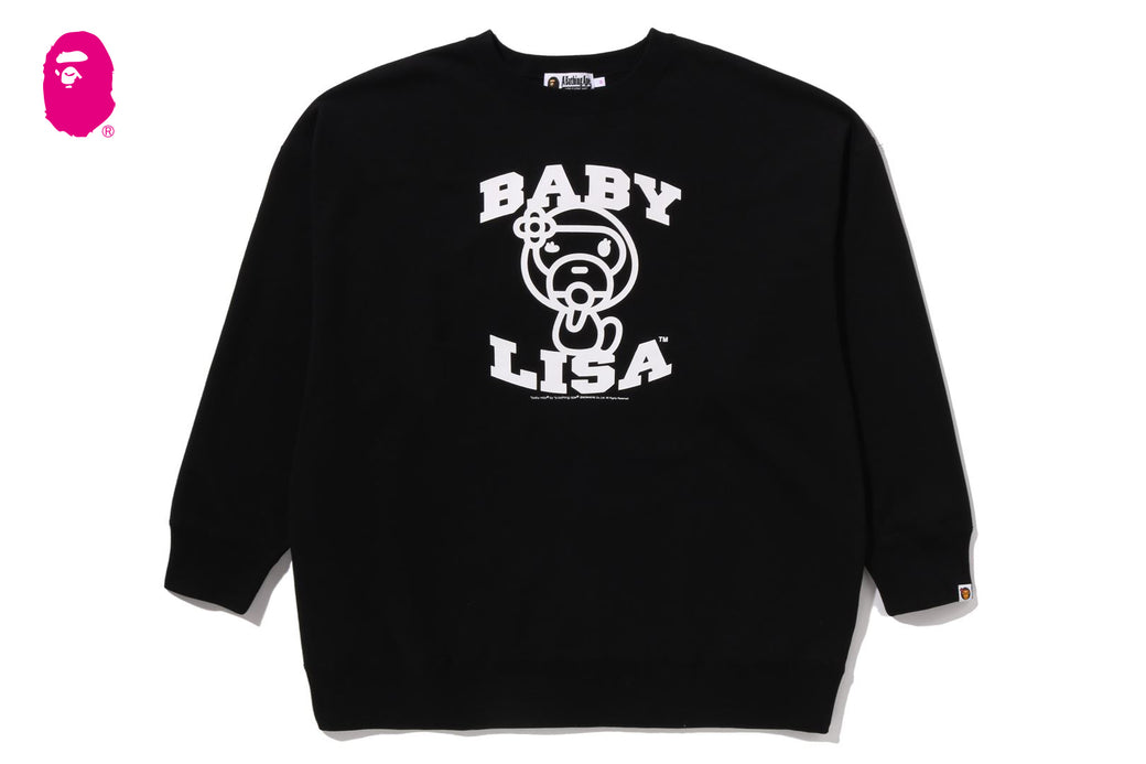 BABY LISA OVERSIZED CREWNECK SWEATSHIRT | bape.com
