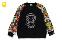 BAPE MILO ASSORTED RELAXED FIT CREWNECK SWEATSHIRT