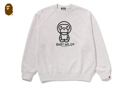 HEAVY WASH BABY MILO RELAXED FIT CREWNECK SWEATSHIRT