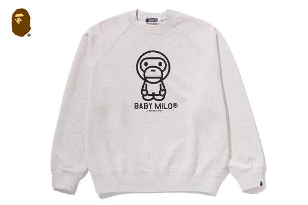 HEAVY WASH BABY MILO RELAXED FIT CREWNECK SWEATSHIRT | bape.com