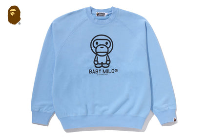 HEAVY WASH BABY MILO RELAXED FIT CREWNECK SWEATSHIRT