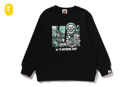 BABY MILO FRIENDS GLOW IN THE DARK CREWNECK SWEATSHIRT