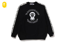 BABY MILO LINE TAPE RELAXED FIT CREWNECK SWEATSHIRT