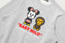 【 BAPE X DISNEY 】MINNIE MOUSE BABY MILO CREWNECK SWEATSHIRT