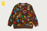 MILO MULTI DINOSAURS PATTERN CREWNECK SWEATSHIRT