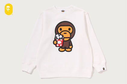 BABY MILO POPCORN CREWNECK SWEATSHIRT
