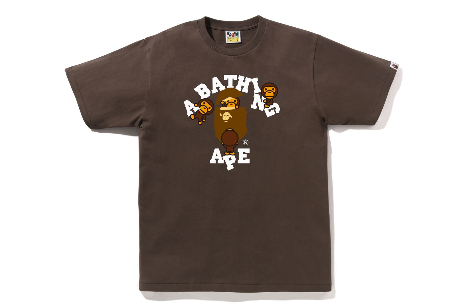 【A BATHING APE】MAP CAMO COLLEGE MILO TEE /ブラック HEATHER GRAY CAMO COLLEGE TEE | bape.com
