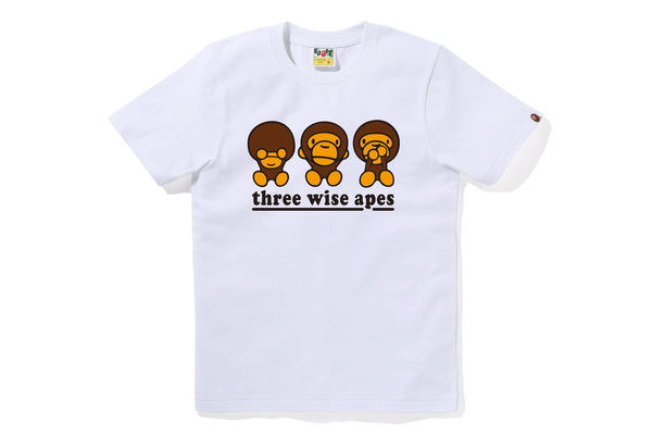 BATHING APE エイプ BAPE Tシャツ THREE APES TEE BAPE Pigment Three Ape Head Tee White Men's - SS23 - US