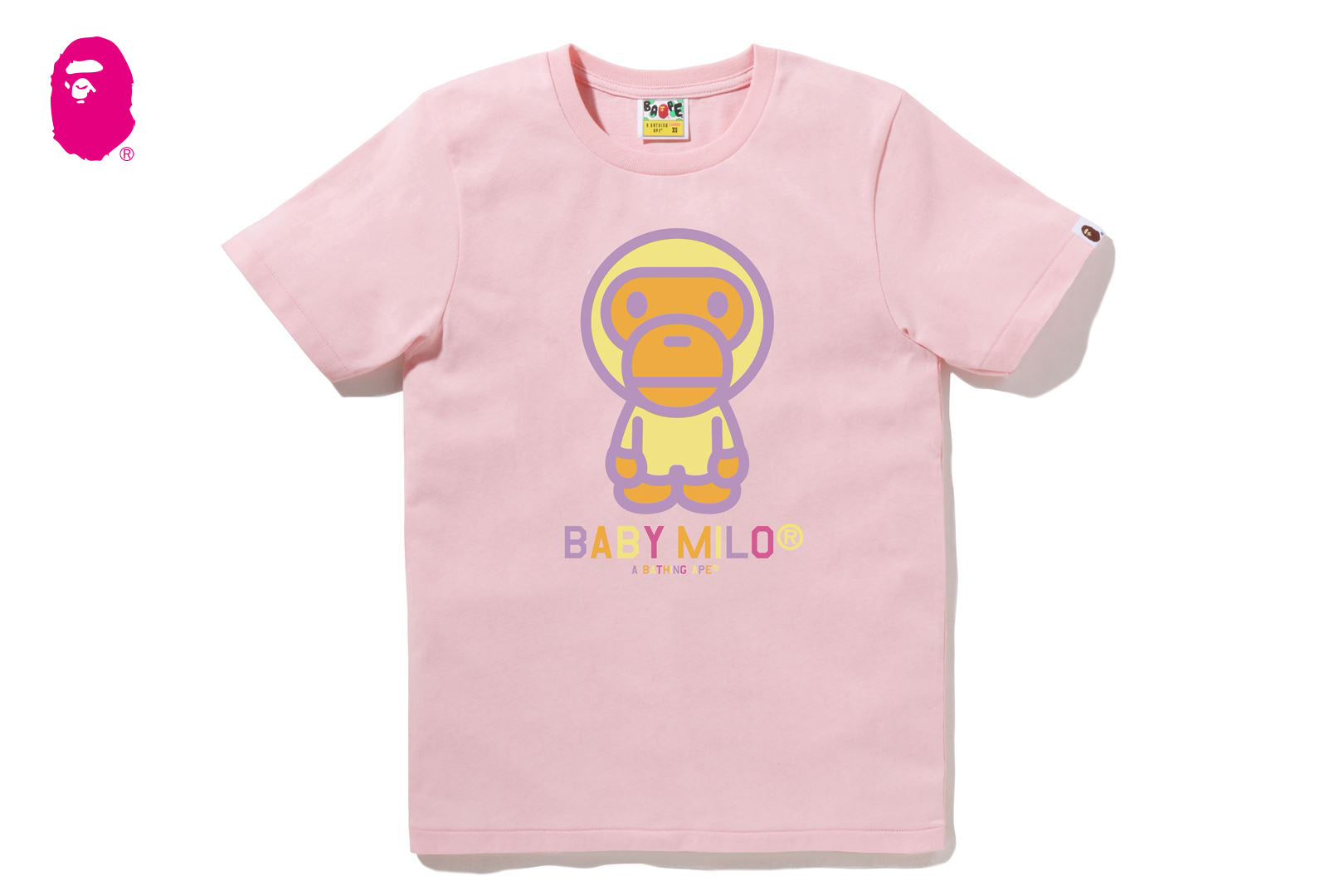A BATHING APE COLORS BABY MILO TEE ピンク　S COLORS BABY MILO TEE | bape.com