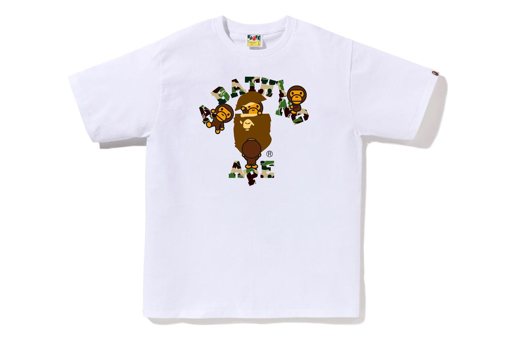 A BATHING APE® Kids Abc Camo Baby Milo College Tee | Bape