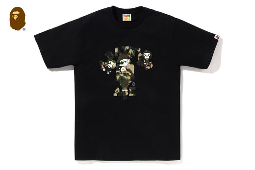 【A BATHING APE】MAP CAMO COLLEGE MILO TEE/ホワイト BAPE Map Camo College Milo Tee White/Multicolor Men's - SS25