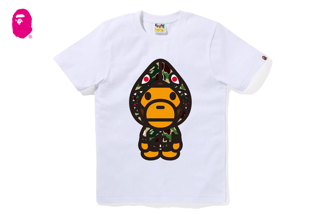 ABC CAMO SHARK HOODIE MILO TEE | bape.com